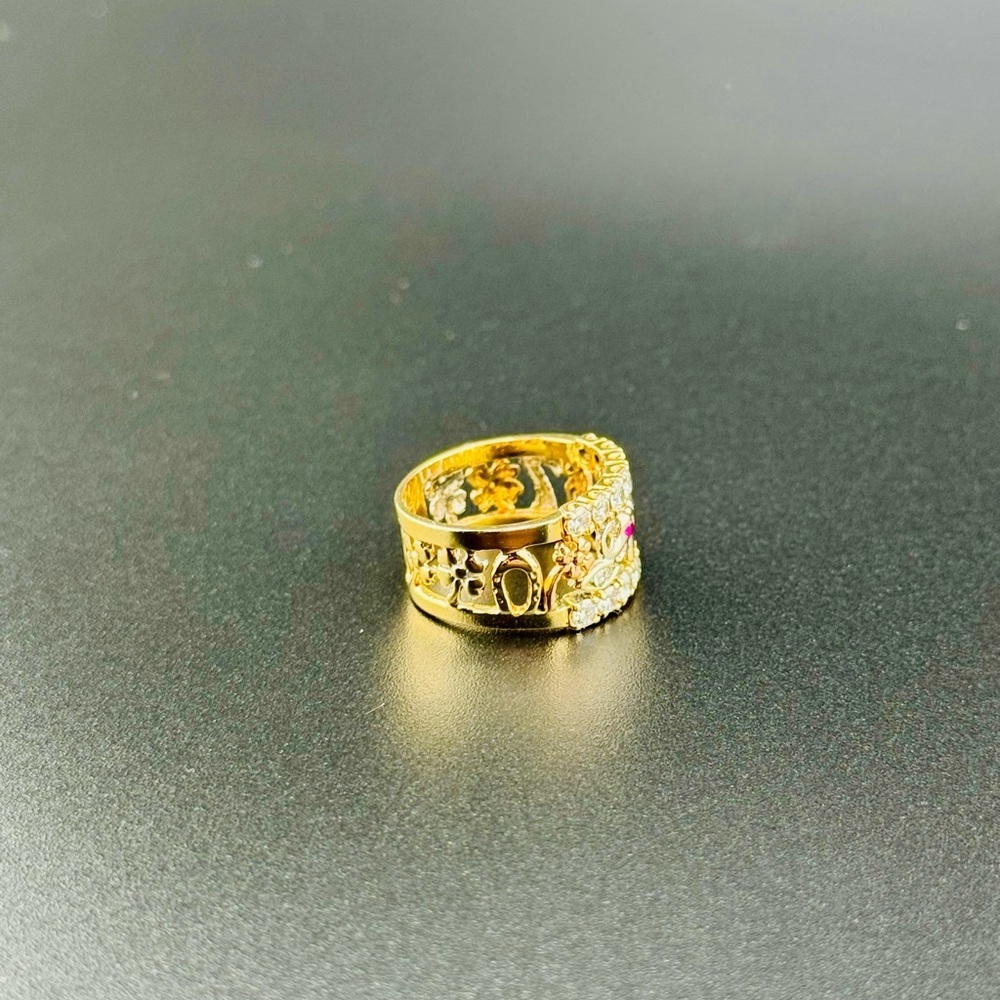 14K Yellow Gold Tri Color Men’s Good Luck/lucky Ring Size 8.5 Weight 5.7 Grams - Picture 5 of 16